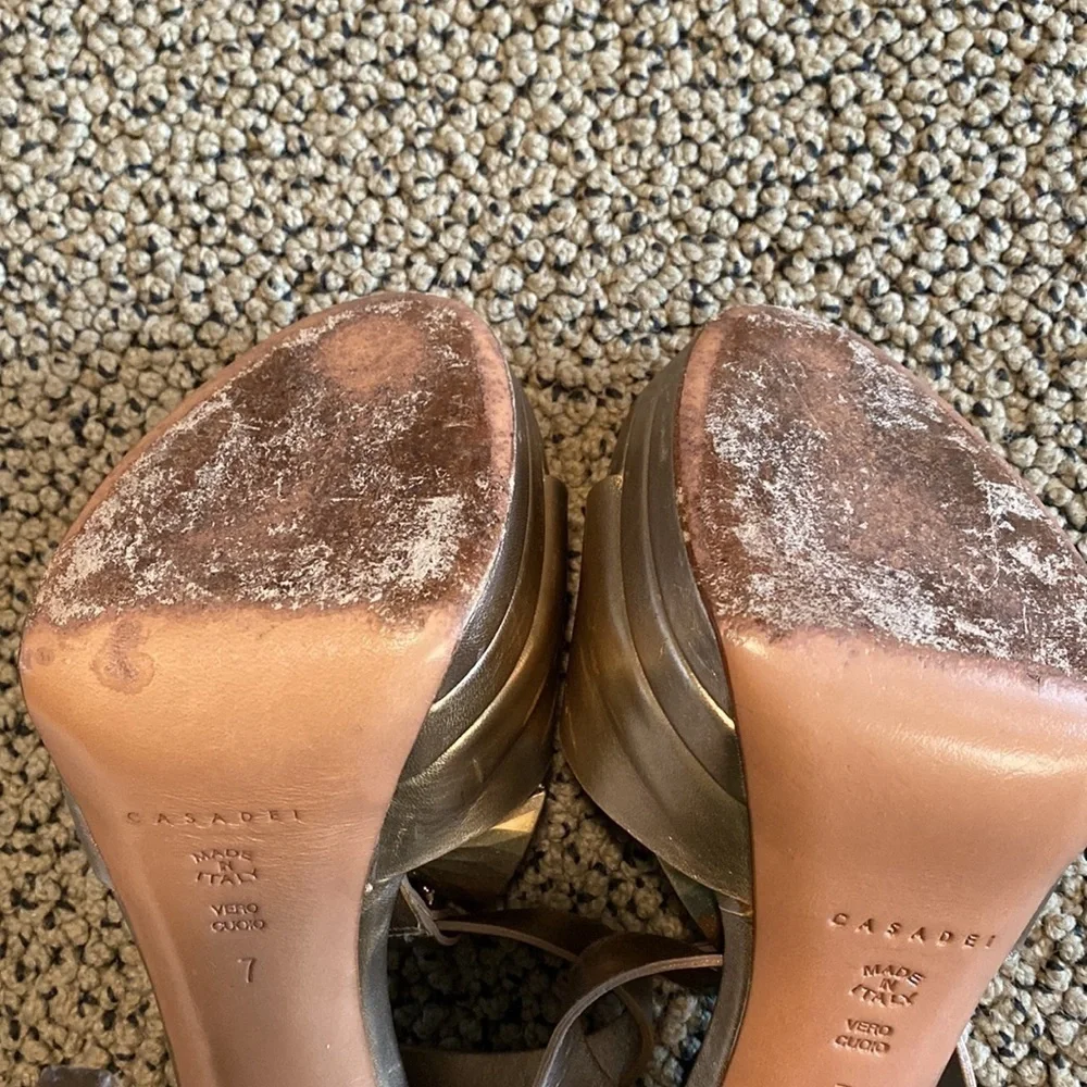 Casadei Heeled Sandals Women's Size 7 in Good Used Condition